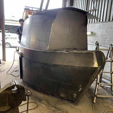 Building a new butty narrowboat barge